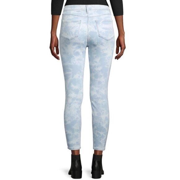 L'AGENCE Margot Tie-Dye High-Rise Skinny Jeans, Abyss - Picture 2 of 5